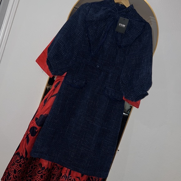 stylewe elegant crew neck bow dress - Picture 5 of 9